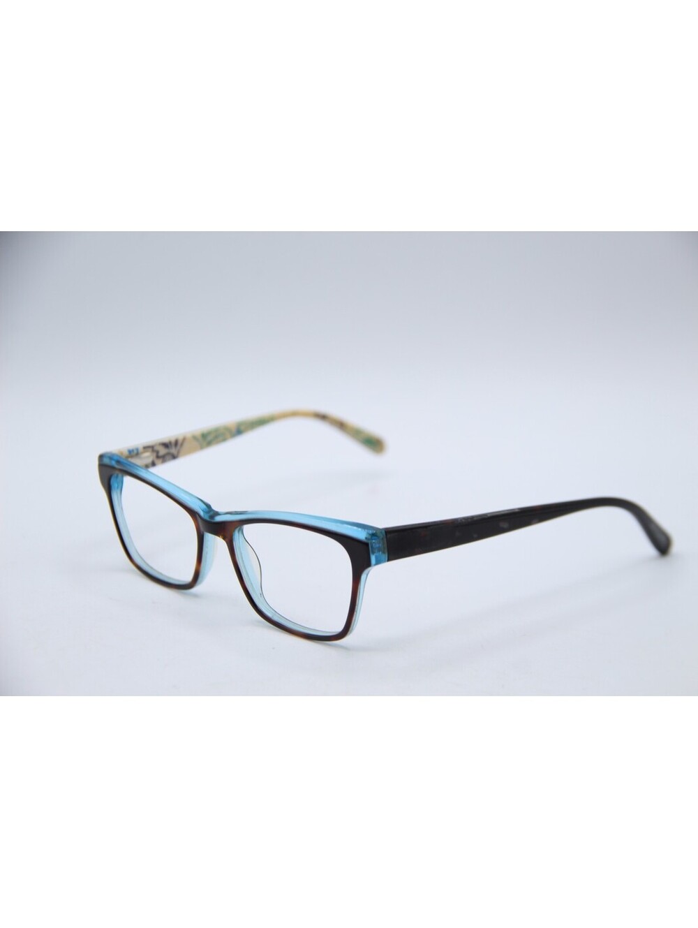 Vera Bradley Erin Santiago Sgo Havana Blue Authentic Frames Eyeglasses 49-16